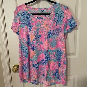 Lilly Pulitzer Etta Scoop Neck Splendor in the Sand Size Large